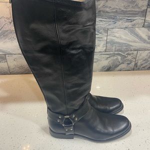 Frye Phillip Harness Tall Boots (size 9.5) in black